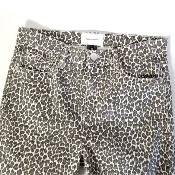 CURRENT ELLIOT High-Rise Snow Leopard Jeans Sz 28 Cheetah Animal Print - Picture 3 of 11
